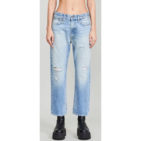 R13 Boyfriend Jean in Easton Blue - Picture 1 of 7